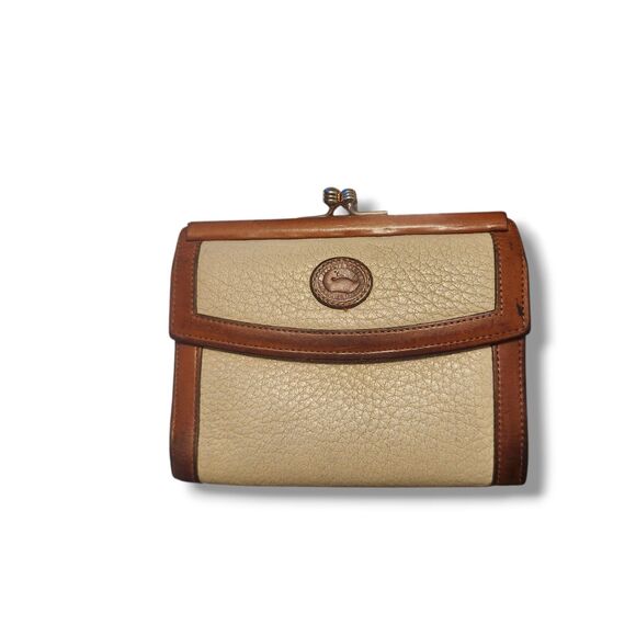 Dooney & Bourke Handbags - VINTAGE Dooney and Bourke Wallet With Kisslock Coin Holder Bone Color